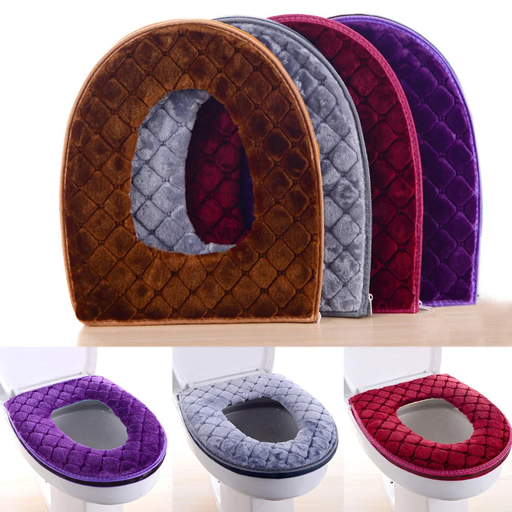 Waterproof Toilet Seat Cover with Soft Cushioned Fabric – Machine Washable