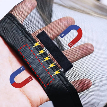 Insect-Proof Magnetic Door Screen with Auto-Close Feature