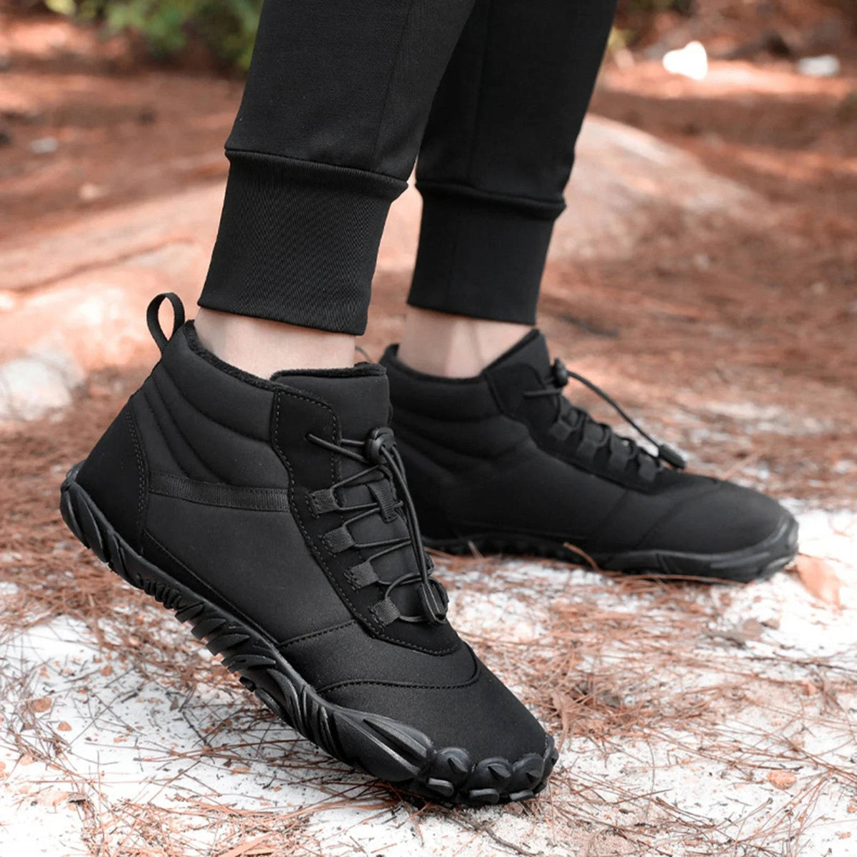 Insulated Winter Boots for Men - Waterproof, Snowproof, Fleece Lined, Wide Toe Box, Zero Drop