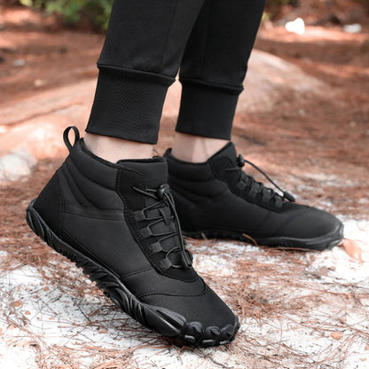 Insulated Winter Boots for Men - Waterproof, Snowproof, Fleece Lined, Wide Toe Box, Zero Drop