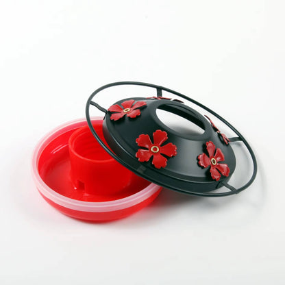 Elegant 16 OZ Nectar Feeder for Hummingbirds with Bee Shields & Ant Moat