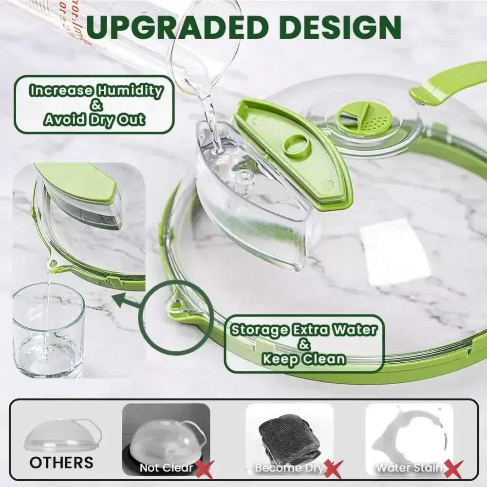 Microwave Splash Guard with Water Steamer and Custom Vent