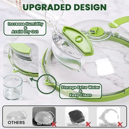 Microwave Splash Guard with Water Steamer and Custom Vent