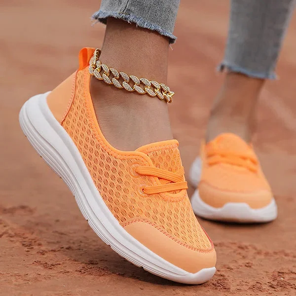 Mesh Walking Shoes for Women with Soft Sole and Triple Arch Support
