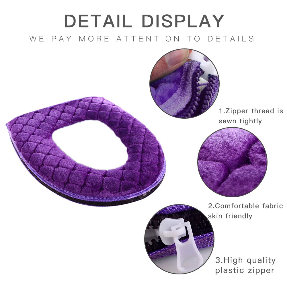 Waterproof Toilet Seat Cover with Soft Cushioned Fabric – Machine Washable