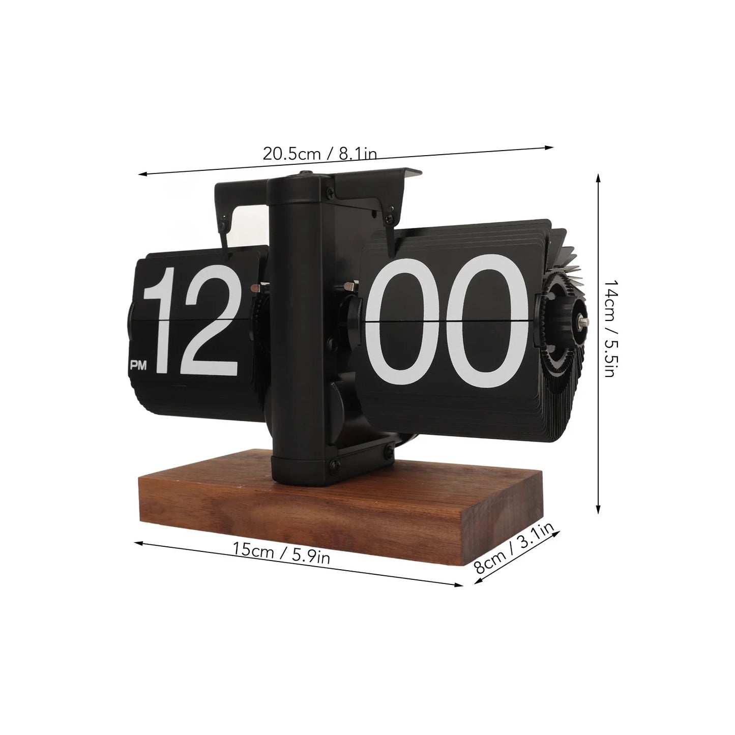 Classic Mechanical Timepiece with Elegant Wood Finish