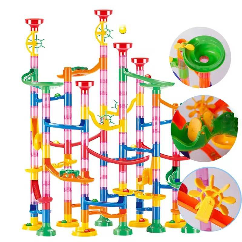 Creative Marble Raceway Set with 133 Components and Easy Release Feature