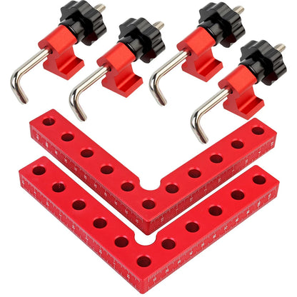 90 Degree Aluminum Corner Clamp with Laser Etchings