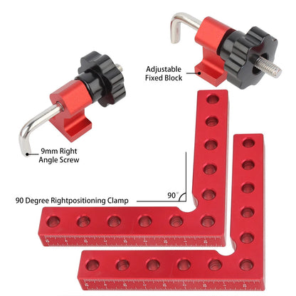 90 Degree Aluminum Corner Clamp with Laser Etchings