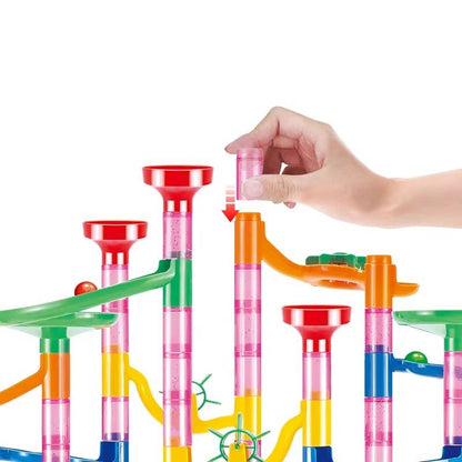 Creative Marble Raceway Set with 133 Components and Easy Release Feature