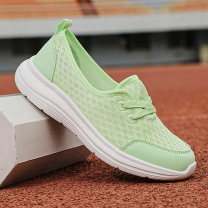Mesh Walking Shoes for Women with Soft Sole and Triple Arch Support