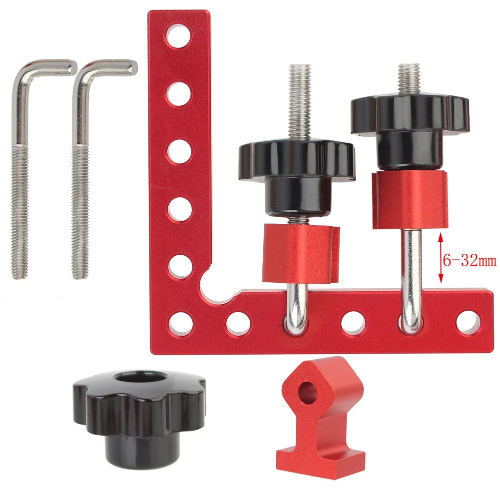 90 Degree Aluminum Corner Clamp with Laser Etchings