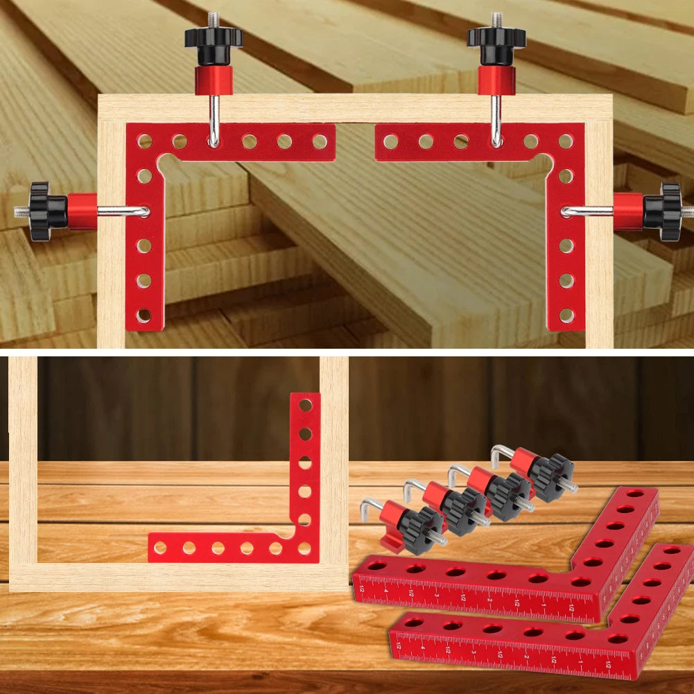 90 Degree Aluminum Corner Clamp with Laser Etchings