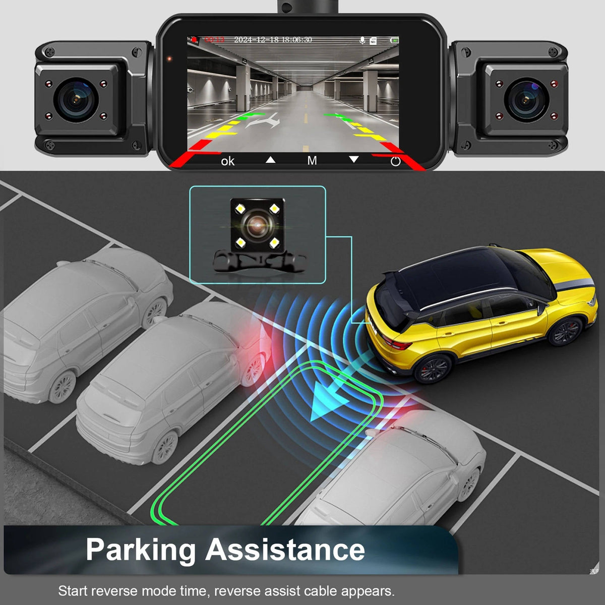 Comprehensive 4-Channel Vehicle Camera with Night Vision & WiFi Control
