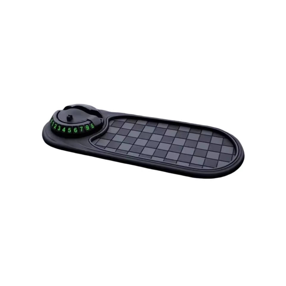 360-Degree Rotating Dashboard Phone Mount with Storage Tray and Anti-Slip Grip