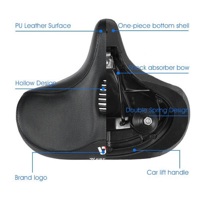 ErgoComfort Cycling Seat with Ventilated Design and Shock Absorption