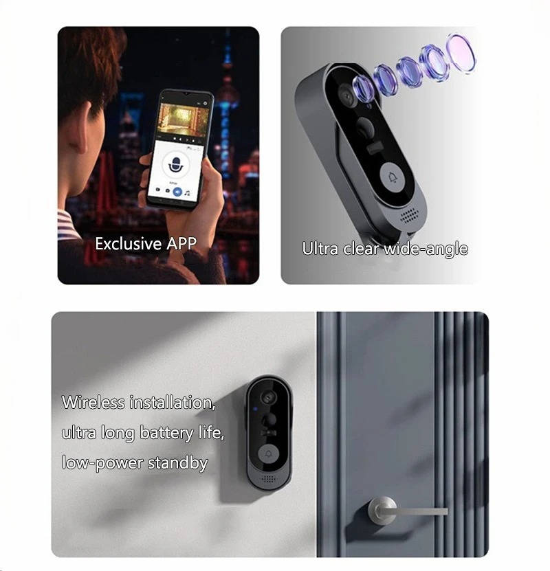 Smart Wireless Doorbell with Night Vision & Two-Way Communication