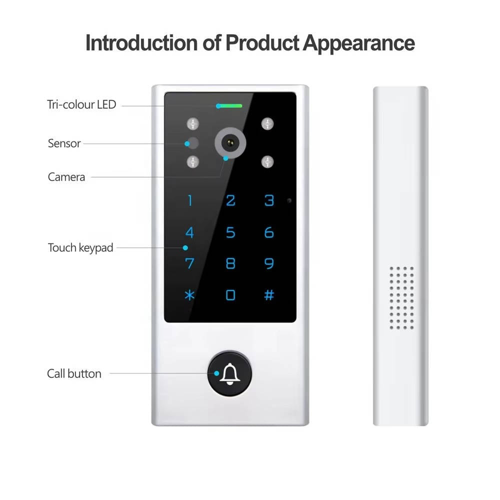 Advanced Garage Entry Keypad with Integrated Camera for Secure Access