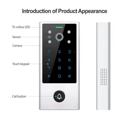 Advanced Garage Entry Keypad with Integrated Camera for Secure Access