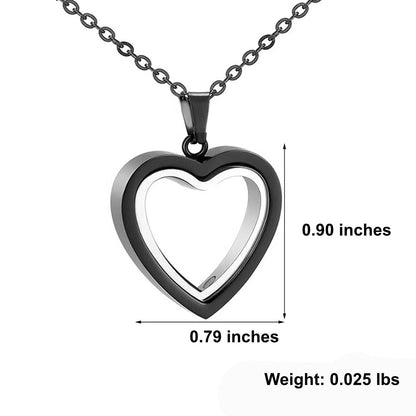 Stainless Steel Heart Necklace - Waterproof Memorial Jewelry for Ashes