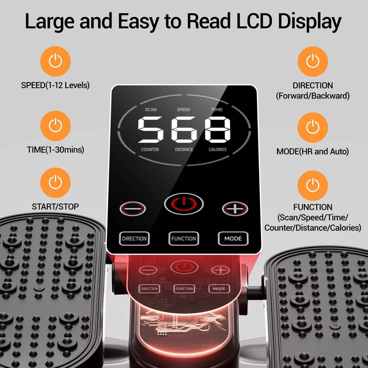 Compact Under-Desk Elliptical Trainer for Active Living