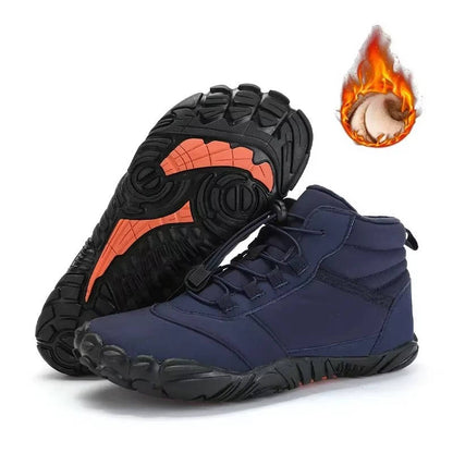 Insulated Winter Boots for Men - Waterproof, Snowproof, Fleece Lined, Wide Toe Box, Zero Drop