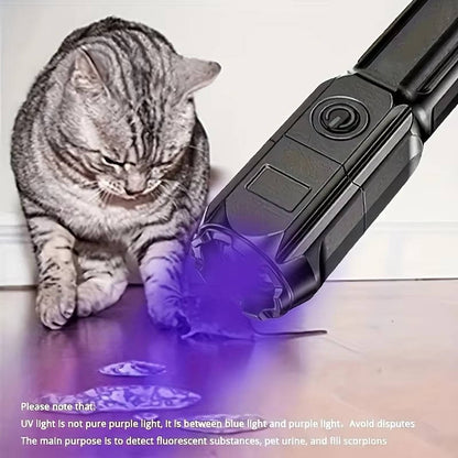 Rechargeable UV Stain Finder for Pets with Adjustable Focus