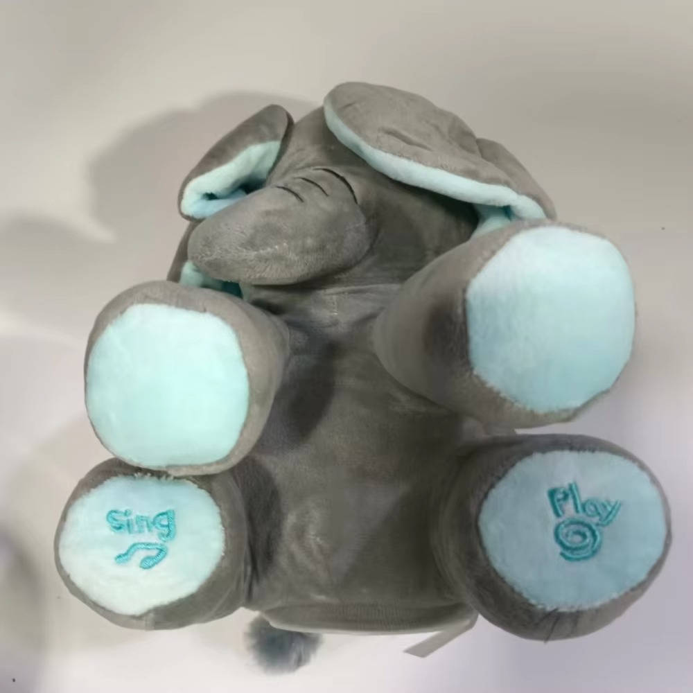 Charming Plush Elephant Toy with Peekaboo Fun and Melodies