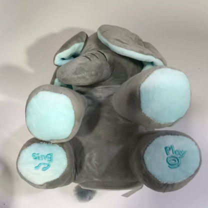 Charming Plush Elephant Toy with Peekaboo Fun and Melodies
