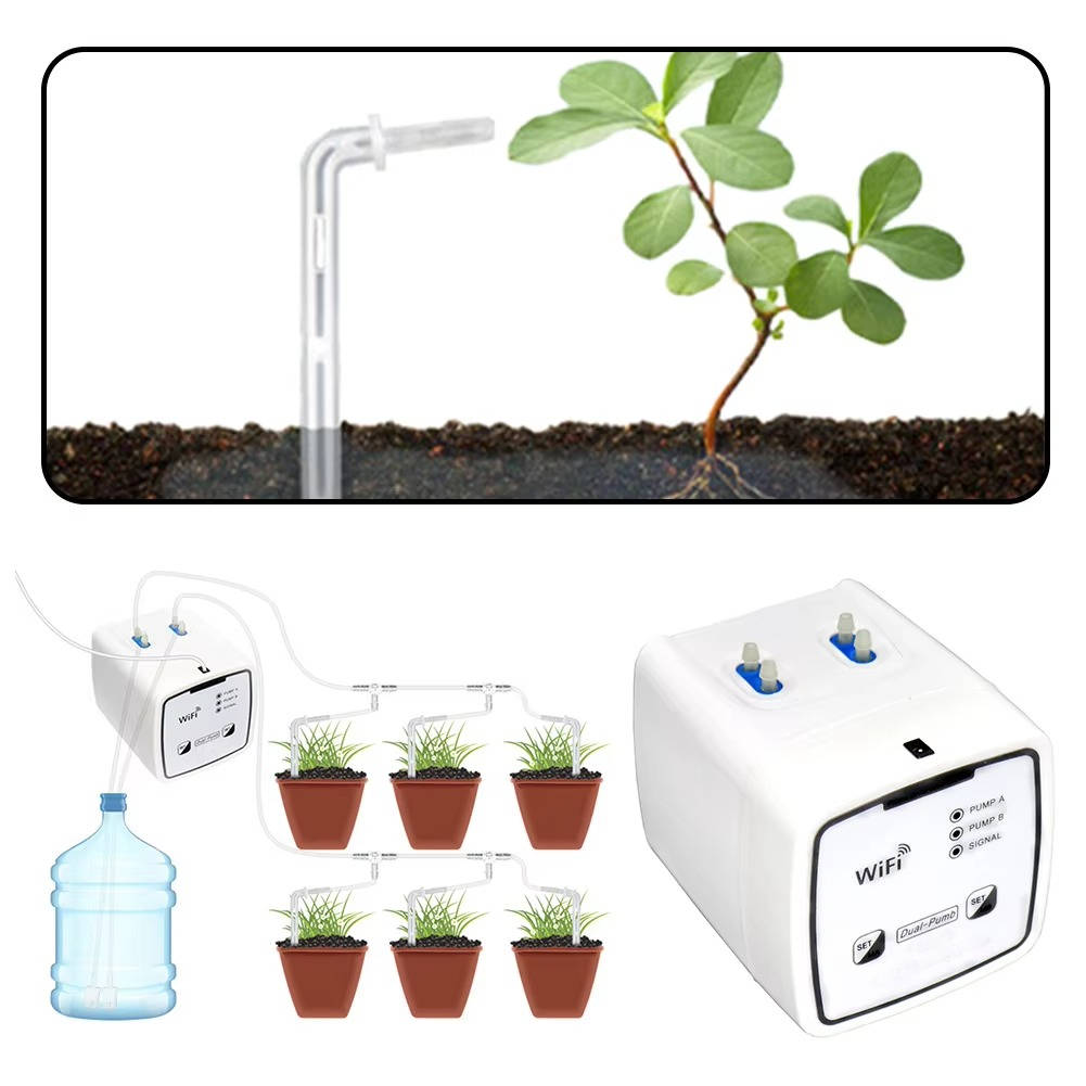 Smart WiFi Plant Watering System for 20 Pots – App-Controlled Drip Irrigation