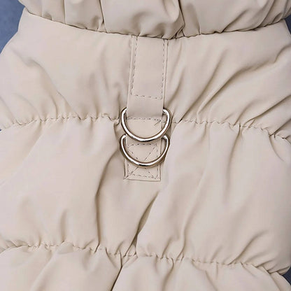 Windproof Cotton Dog Coat for Small to Medium Breeds with Fleece Lining