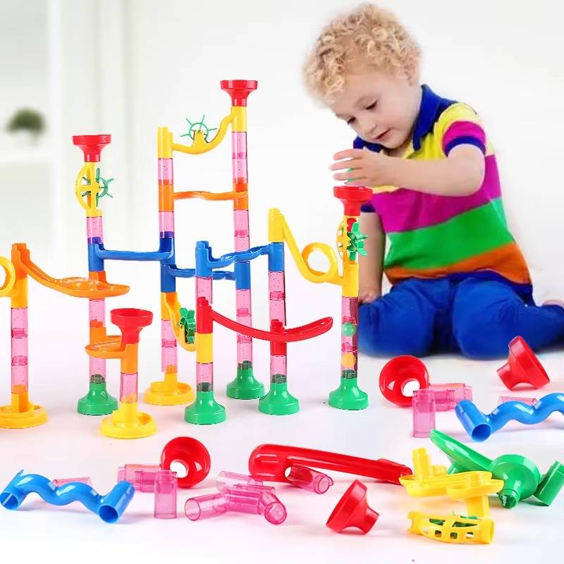 Creative Marble Raceway Set with 133 Components and Easy Release Feature