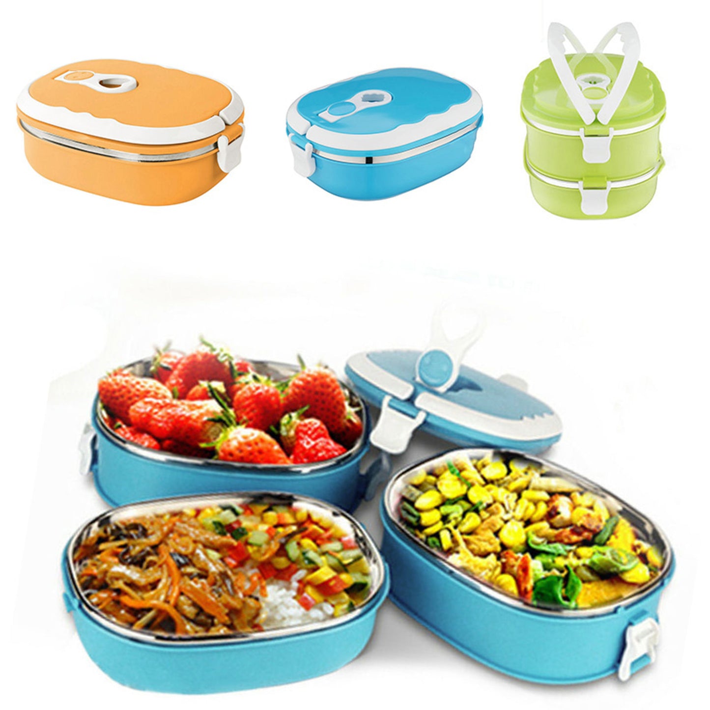 Thermal Lunch Carrier with Stainless Steel Lining and Leak-Proof Seal