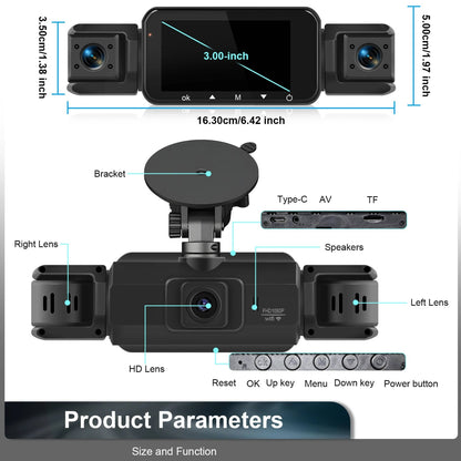 Comprehensive 4-Channel Vehicle Camera with Night Vision & WiFi Control