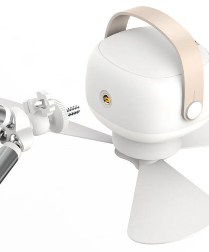 Portable Ceiling Fan with LED Light and Remote – Rechargeable 7200mAh
