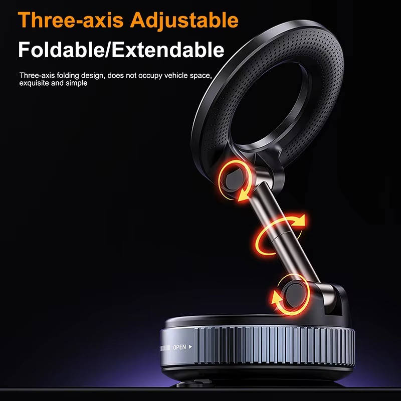 Magnetic Car Phone Holder with 360° Rotation for All Devices