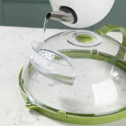 Microwave Splash Guard with Water Steamer and Custom Vent