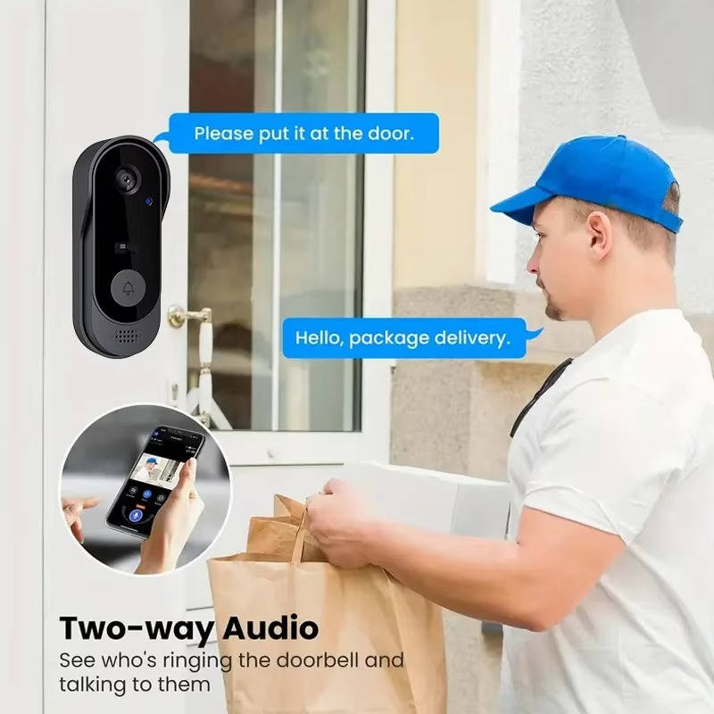 Smart Wireless Doorbell with Night Vision & Two-Way Communication