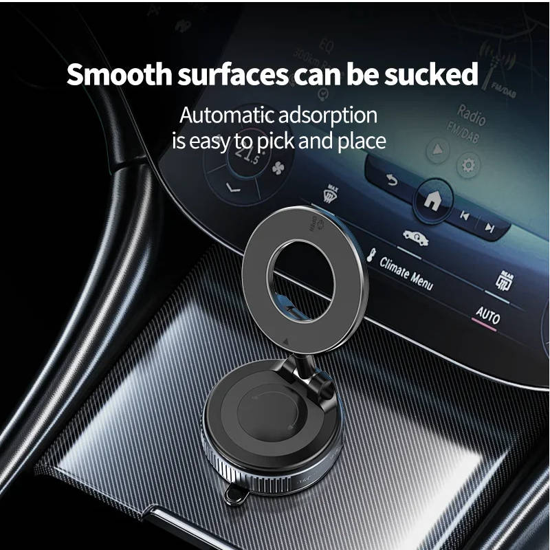 Magnetic Car Phone Holder with 360° Rotation for All Devices