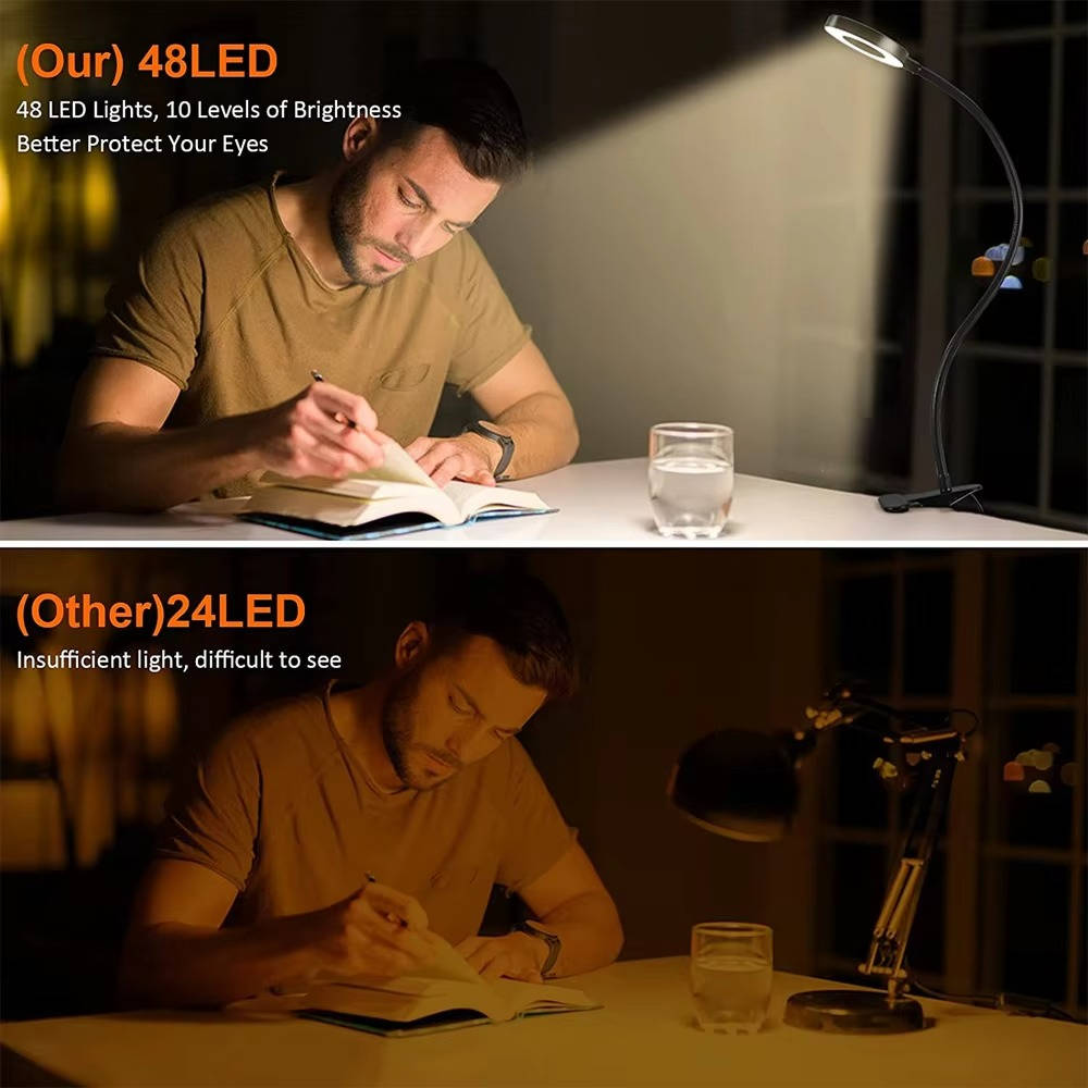 Versatile Adjustable Desk Light with USB Power & 3 Color Options