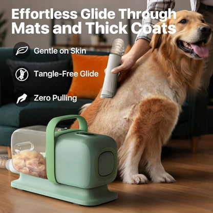 Pet Grooming Vacuum System with Clipper and 2L Collection Bin