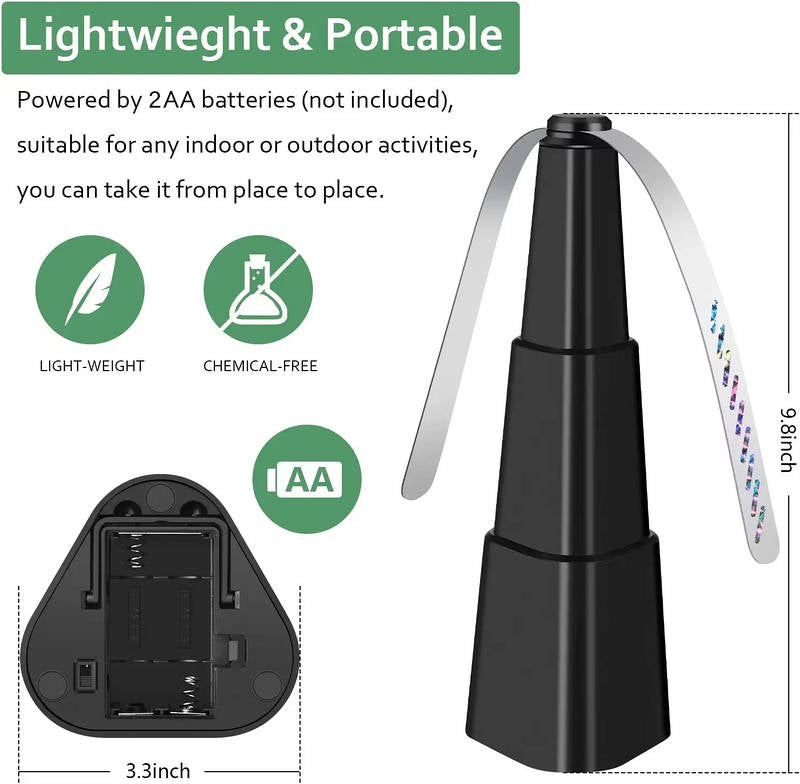 Set of 4 Portable Bug Repellent Fans for Dining Spaces