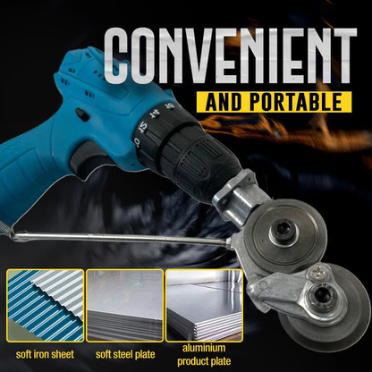 Versatile Drill Attachment for Effortless Metal Cutting