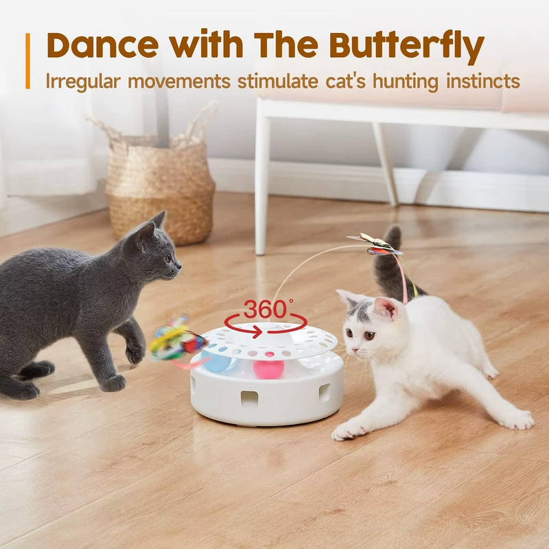 Engaging 3-in-1 Smart Cat Play Station with USB Power