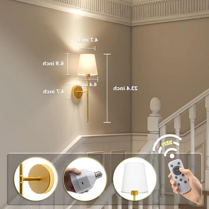 Rechargeable LED Wall Light with Remote Control - 12 Color Options for Bedroom and Hallway