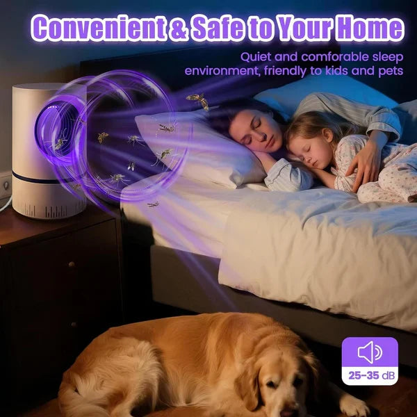 Whisper-Quiet UV Insect Trap for Indoor and Outdoor Spaces