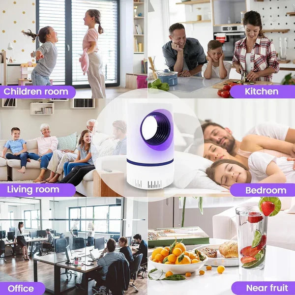Whisper-Quiet UV Insect Trap for Indoor and Outdoor Spaces