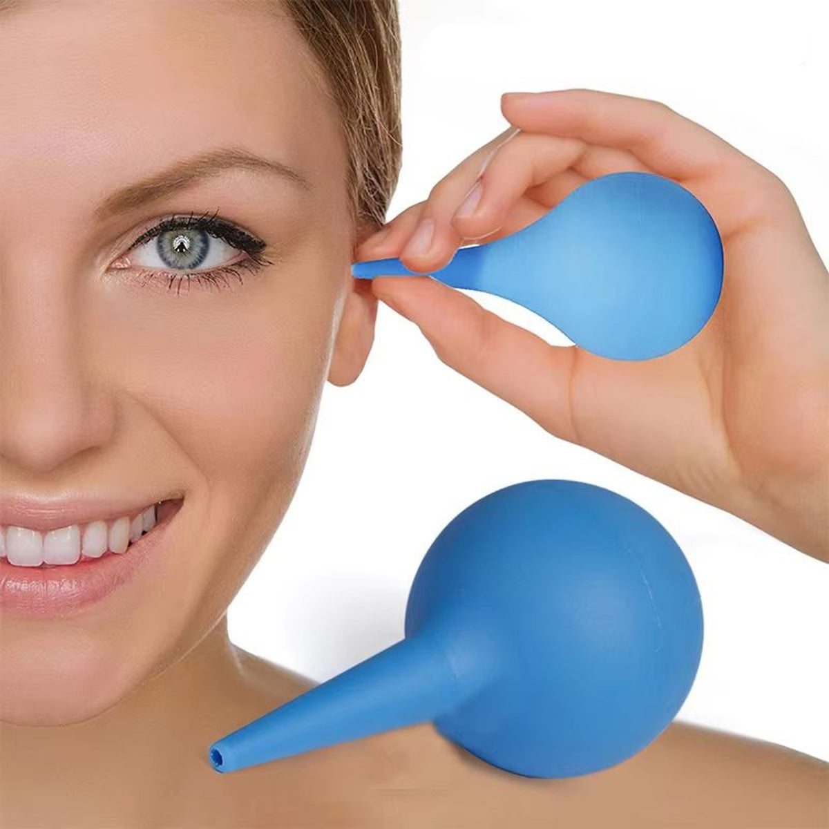 Home Ear Cleaning Kit with Gentle Bulb Syringe and Air Blower