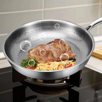 Fish Scale Textured Titanium Cookware with Curved Edge, Non-Coated
