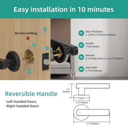 Smart Biometric Door Lock with Touchscreen Access and Key Fob